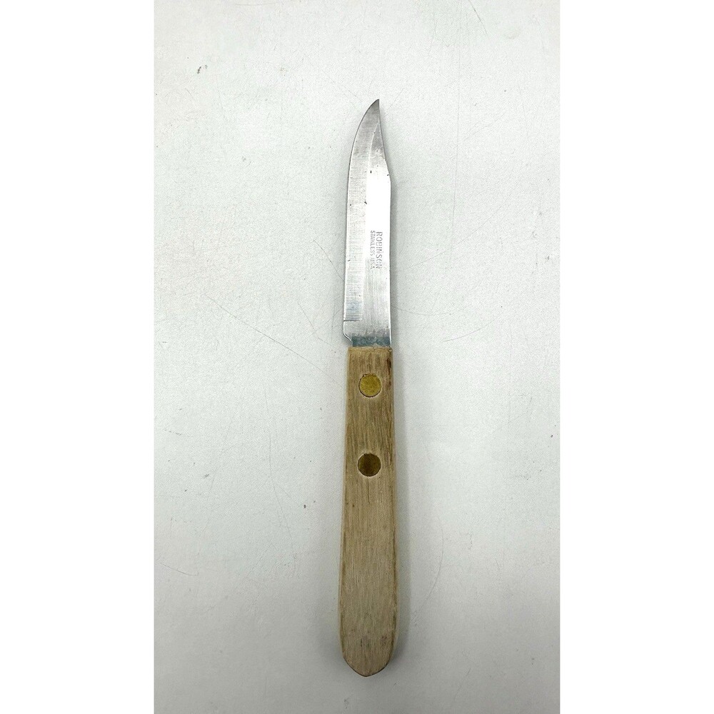 Vintage Robinson Paring Knife Stainless Steel Wooden Handle USA